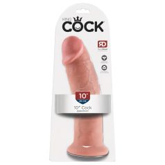 King Cock 10 - gran dildo con ventosa (25cm) - natural