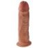 King Cock 10 - gran consolador adhesivo (25cm) - oscuro natural