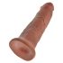 King Cock 10 - gran consolador adhesivo (25cm) - oscuro natural