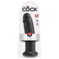King Cock 10 - dildo con ventosa (25cm) - negro