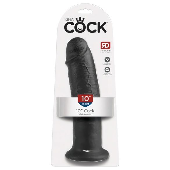 King Cock 10 - dildo con ventosa (25cm) - negro