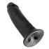 King Cock 10 - dildo con ventosa (25cm) - negro