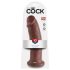 King Cock 10 - gran consolador con ventosa (25cm) - marrón