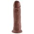 King Cock 10 - gran consolador con ventosa (25cm) - marrón