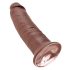 King Cock 10 - gran consolador con ventosa (25cm) - marrón