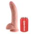 King Cock 9 - gran consolador con ventosa y testículos (23cm) - natural
