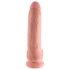 King Cock 9 - gran consolador con ventosa y testículos (23cm) - natural