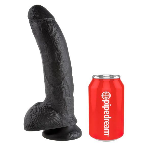 King Cock - consolador realista con ventosa y testículos - 23cm negro