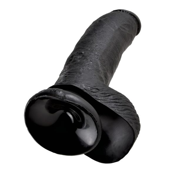 King Cock - consolador realista con ventosa y testículos - 23cm negro