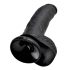 King Cock 9 - gran consolador con ventosa y testículos (23cm) - negro
