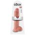 King Cock 11 - consolador con ventosa y testículos (28cm) - color natural