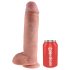 King Cock 11 - consolador con ventosa y testículos (28cm) - color natural