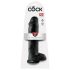 King Cock 11 - consolador negro con ventosa y testículos (28 cm)