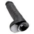 King Cock 11 - consolador negro con ventosa y testículos (28 cm)