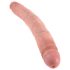 King Cock 12 Slim - realista doble dildo (31cm) - natural