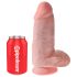 King Cock 9 Chubby - dildo con ventosa y testículos (23cm) - natural