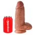 King Cock 9 Chubby - dólo succionador (23cm) - oscuro natural