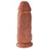 King Cock 9 Chubby - dólo succionador (23cm) - oscuro natural