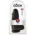 King Cock 9 Chubby - consolador negro con ventosa y testículos (23cm)
