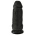 King Cock 9 Chubby - consolador negro con ventosa y testículos (23cm)