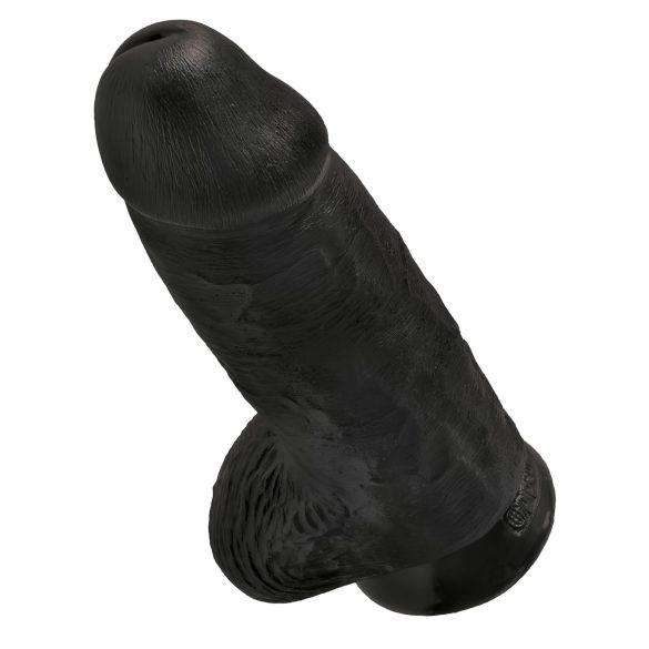 King Cock - consolador realista con ventosa y testículos - 23 cm - negro