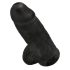 King Cock 9 Chubby - consolador negro con ventosa y testículos (23cm)
