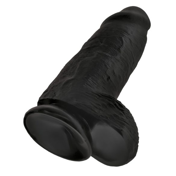 King Cock - consolador realista con ventosa y testículos - 23 cm - negro