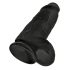 King Cock 9 Chubby - consolador negro con ventosa y testículos (23cm)