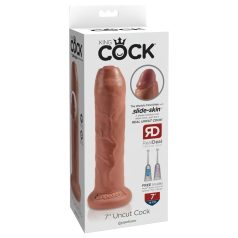 King Cock 7 - dildo realista (18cm) - tono oscuro