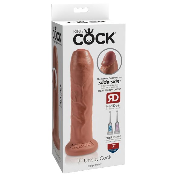 King Cock 7 - Dildo realista (18 cm) - tono oscuro natural