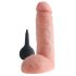 King Cock 8 - Dildo realista con efecto de salpicadura (20 cm) - Natural