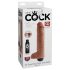 King Cock 10 - Dildo Realista con Eyaculación (25cm) - Natural
