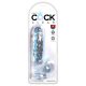 King Cock Clear 6 - Pequeño Consolador con Testículos y Ventosa (15 cm)