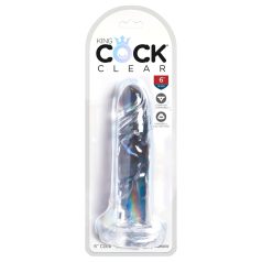 King Cock Clear 6 - consolador con ventosa (15 cm)