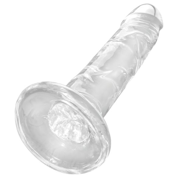 King Cock - dildo con ventosa - transparente - 15 cm