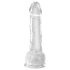 King Cock Clear 7 - consolador con ventosa y testículos (18cm)