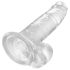 King Cock Clear 7 - consolador con ventosa y testículos (18cm)