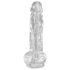 King Cock Clear 8 - consolador con ventosa y testículos (20 cm)