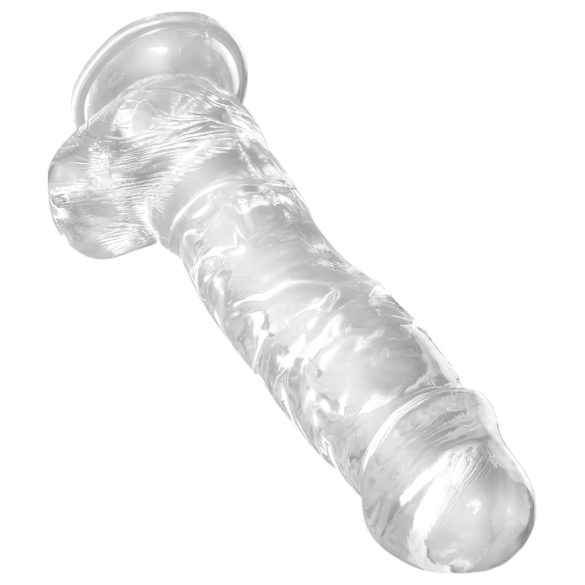 King Cock Clear 8 - consolador realista con ventosa y testículos 20cm