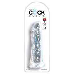 King Cock Clear 8 - ventosa, gran consolador (20cm)