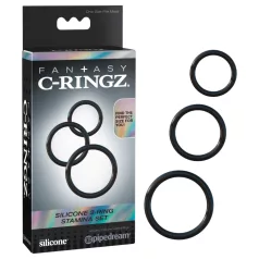   Pipedream - Fantasy C-Ringz - trío de anillos para pene (negro)