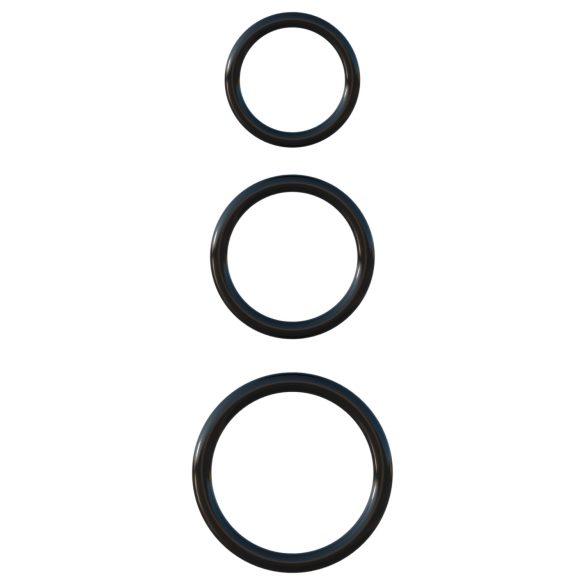 Fantasy C-Ringz - anillo para pene trío - silicona negra