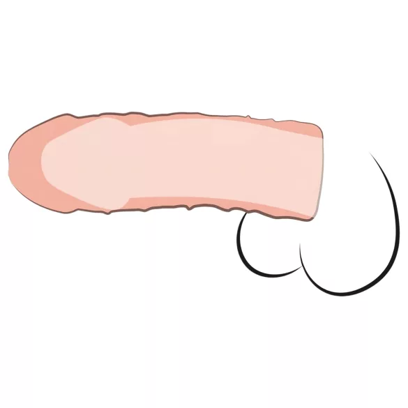 X‑TENSION Perfect 1 - funda de pene realista (17,7 cm) - color natural
