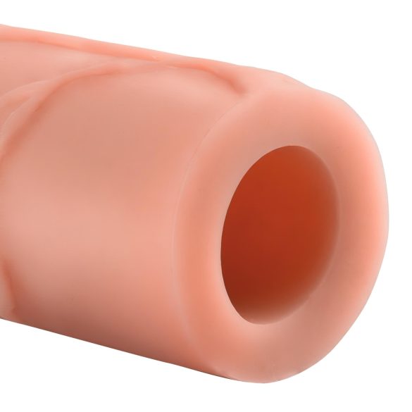 X-TENSION Mega 2 - funda pene realista - 20,3 cm - color natural