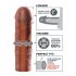 X-TENSION Mega 2 - funda realista para pene (20,3cm) - tono oscuro