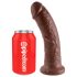 Dildo King Cock 20 cm - Marrón