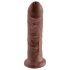Dildo King Cock 20 cm - Marrón