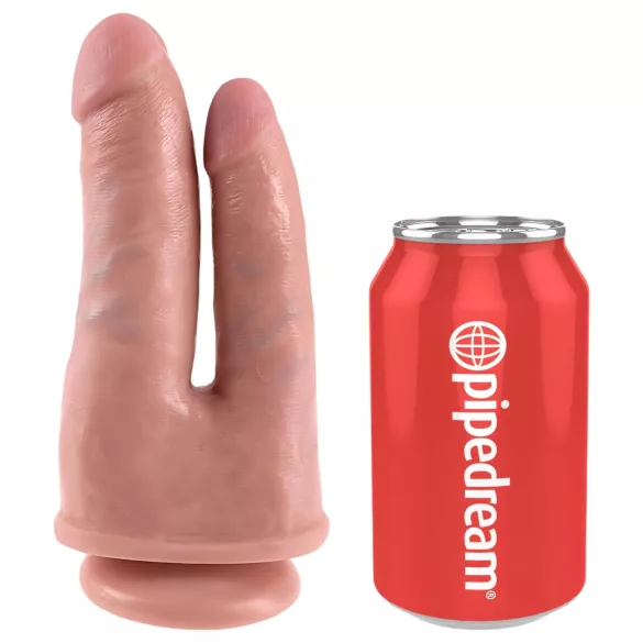King Cock - consolador doble realista - silicona color piel