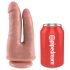 King Cock Double Penetrator - realista dildo doble (piel)