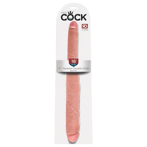 King Cock 16 Tapered - Dildo doble realista (41cm) - natural